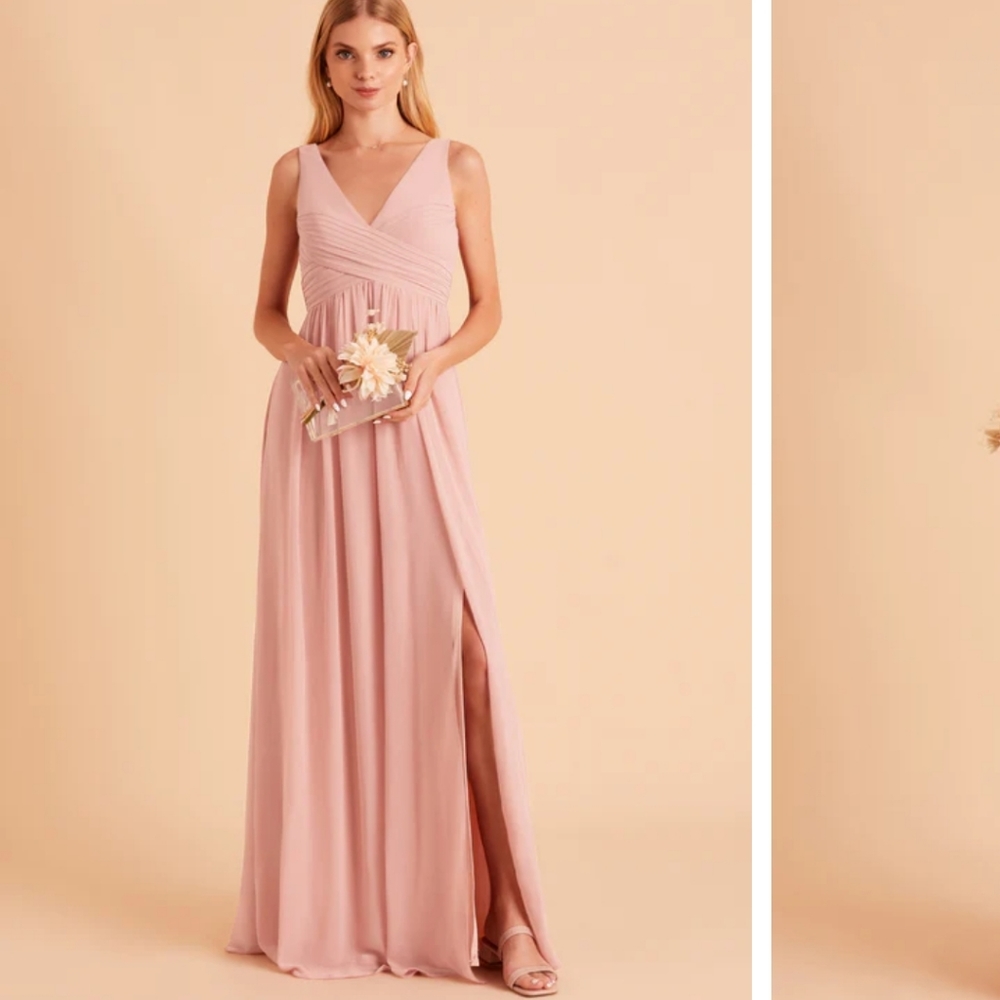 Birdy Grey Laurie empire waist dress chiffon dusty rose NWT